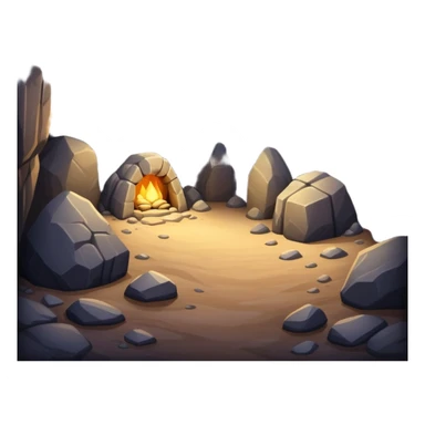 generate realistic detailed cave inside view sticker