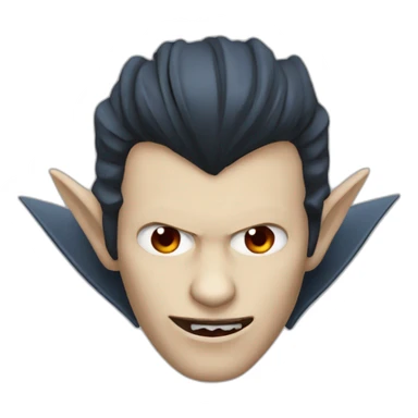 Un vampire avec des oreilles pointues sticker