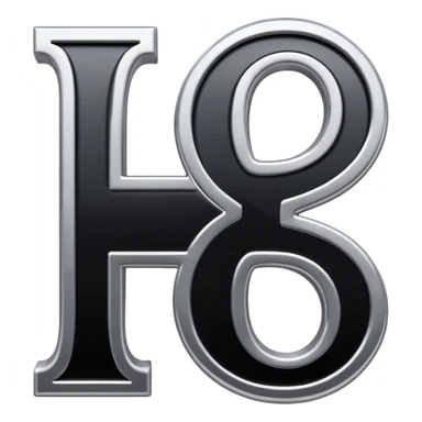 connected flowing BLK letters with silver outline, where all letters are joined together in one continuous design sticker