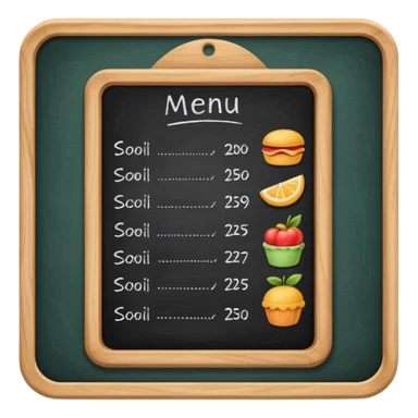 Menu board sticker