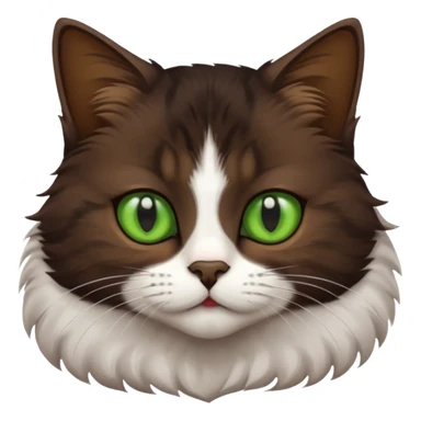 A european cat dark brown with lighter green eyes sticker