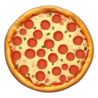 pizza with face sticker
