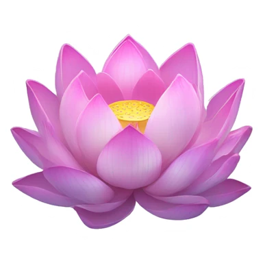 Iridescent pink lotus flower sticker