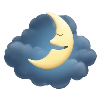 Moon in the cloud sticker