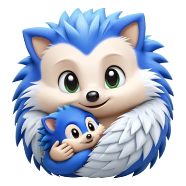 Baby Sonic the Hedgehog and baby Silver the Hedgehog together sticker