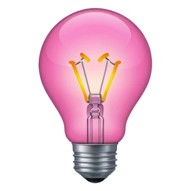 pink lightbulb sticker