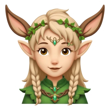 Cute Druid human like fawn with elf ears sticker