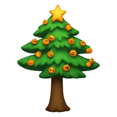 Make me a cute Halloween Christmas tree sticker