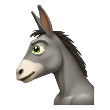 donkey with the face of pepe the frog in semi side view sticker