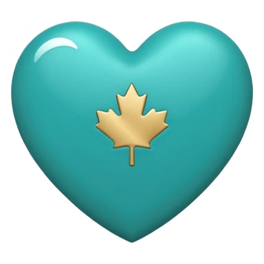 Teal heart with Canadian dollars sticker