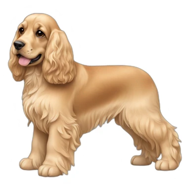 Dog-english-cocker-spaniel-full-body-mujer-rubia-pelo corto sticker
