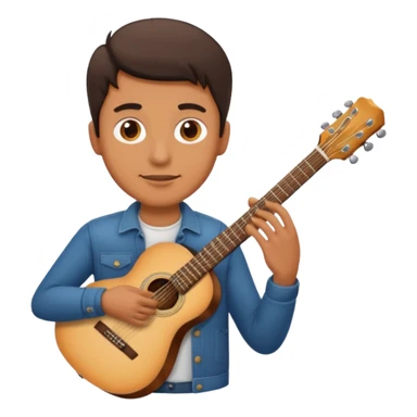man holding guitar sticker
