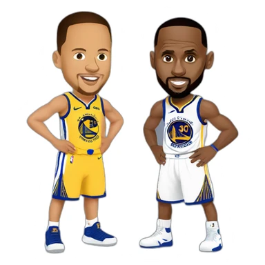 Steph Curry vs Lebron sticker
