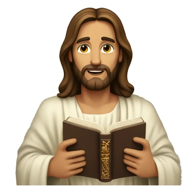 jesus christ with bible sticker