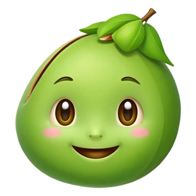 create a cute pistachio in kawai style smiling sticker