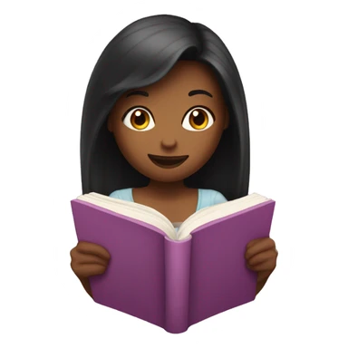A girl reading a romance novel sticker
