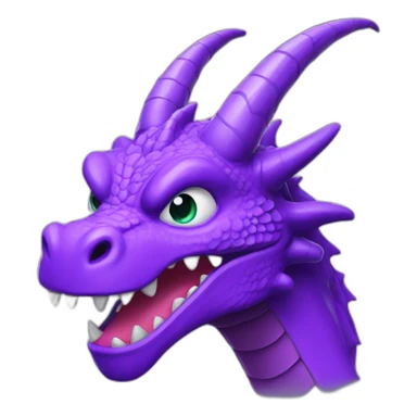 purple dragon head with LOL sticker