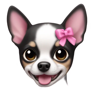 Black and white Chihuahua driving pink mini cooper sticker