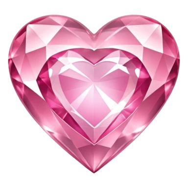 regular diamond heart with one mini pink heart inside of it  sticker