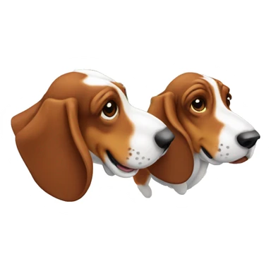 Basset hound and tryceratops sticker