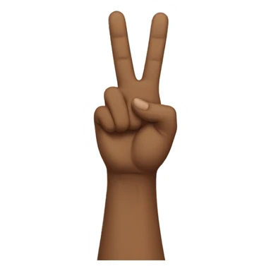 Peace sign with thumb sticking out sticker