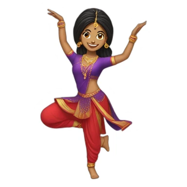 female bhangra dancer sticker
