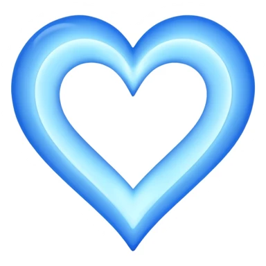 Blue flames in the shape of a pastel color all blue heart sticker