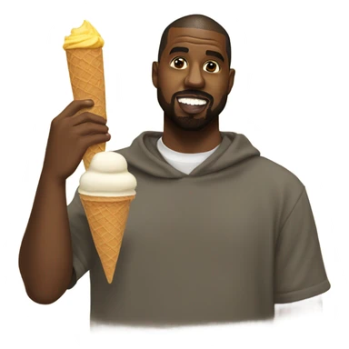 Kanye west eating ice cream sticker