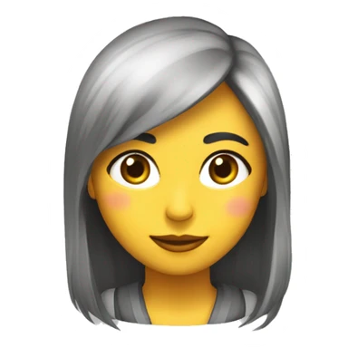 chica pelinegra lacia y enojada sticker