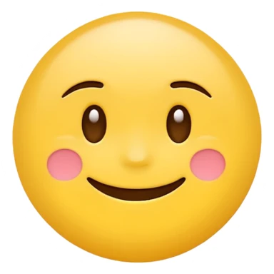 Create a hand drawn flat Smile reaction emoji for a new social media app sticker