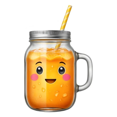 Mango drink in a mason jar  sticker
