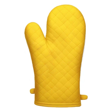 Realistic yellow oven mitt sticker