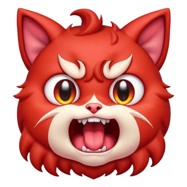  angry rage screaming loudly cryjng emoticon kawaii kitten devil very angry sticker