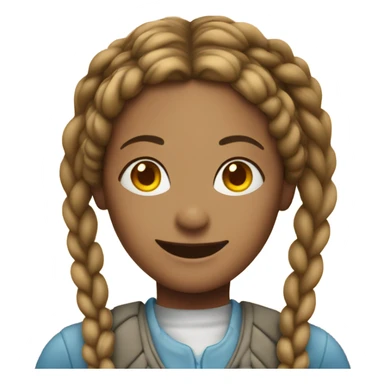smiling woman with braids in window light sticker