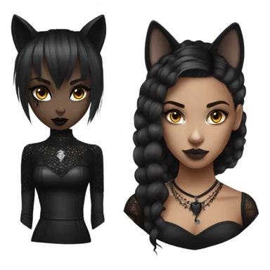 realistic   black puma - girl gothic  sticker