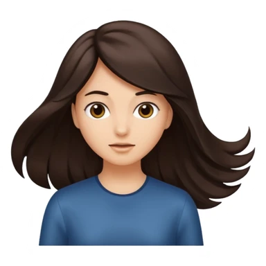 Hair flipping  sticker