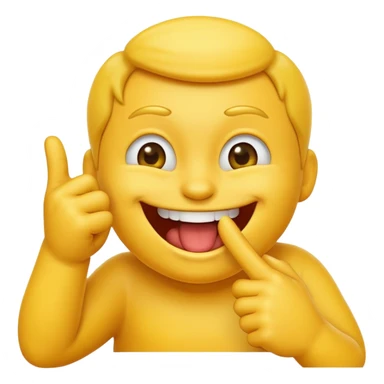 emoji biting finger sticker