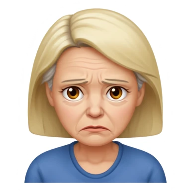 frustrated female aged 58 emoji sticker