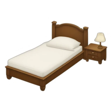 Bed with undone sheets sticker