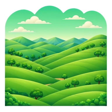 paisaje verde  sticker