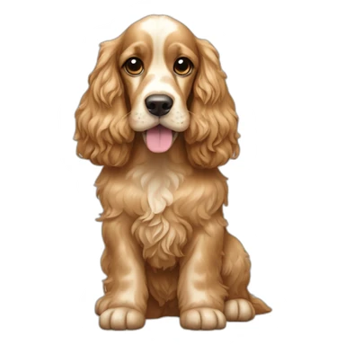 Dog-english-cocker-spaniel-full-body-golden sticker