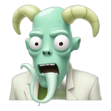 elon tusks from rick and morty sticker
