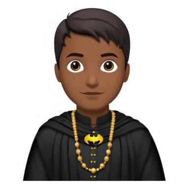 Batman wearing kurta shalwar black ND shawl  sticker