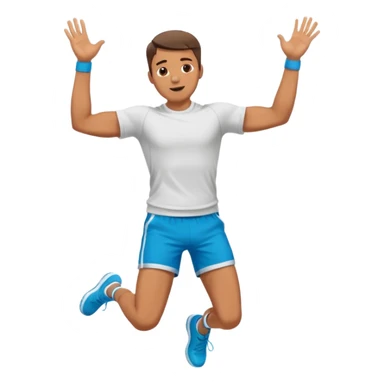 man doing jumping jacks sticker