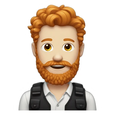 Ginger emoji with blackberry beard sticker