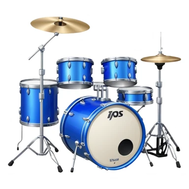 electric blue drum kit sticker