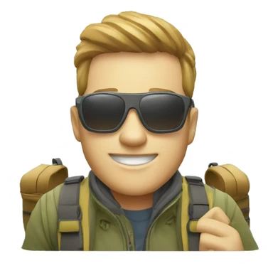 Touriste avec appareil photo sticker