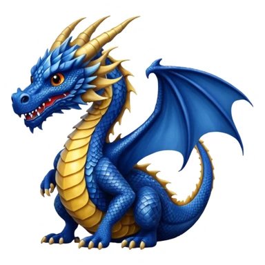 majestic Navy blue dragon sticker