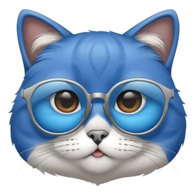 Un chat avec des lunettes sticker