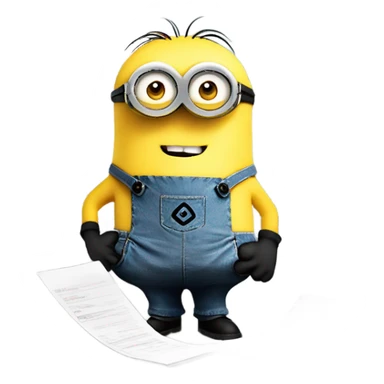 minion with HEAPS OF PAPERA sticker